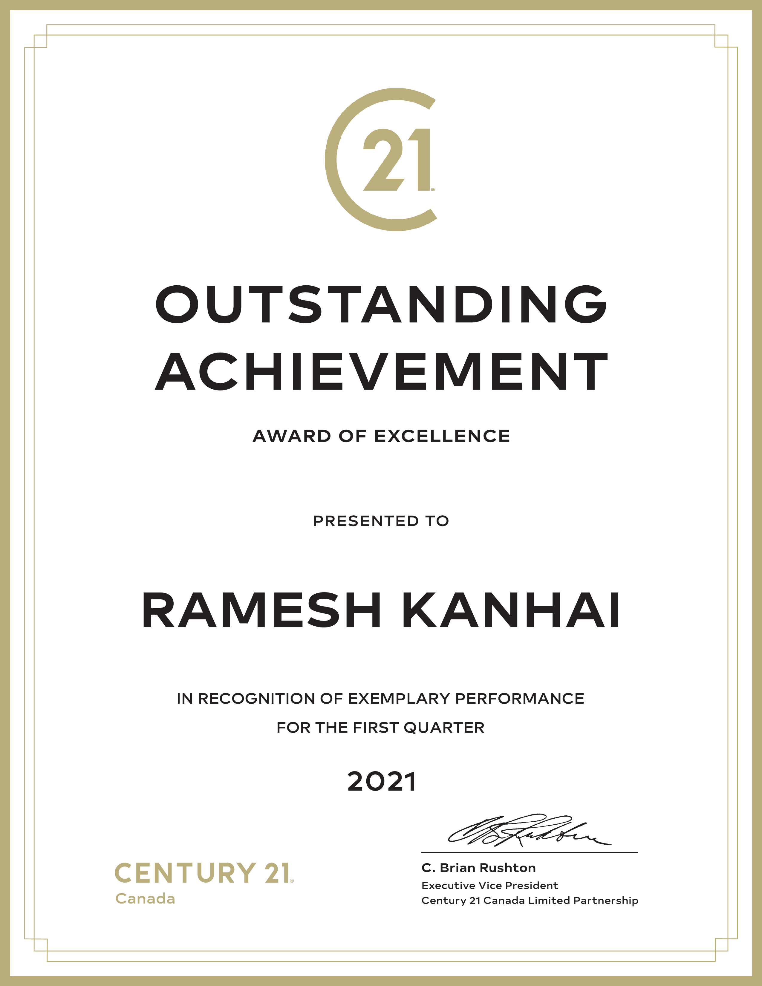 Ramesh Kanhai Award